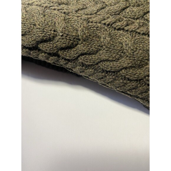 Ralph Lauren Sweater Womens 2X Green Cable Knit V-Neck Fisherman Preppy Cotton - Picture 16 of 16